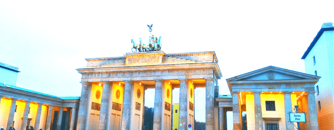 Brandenburg gate in Berlin city